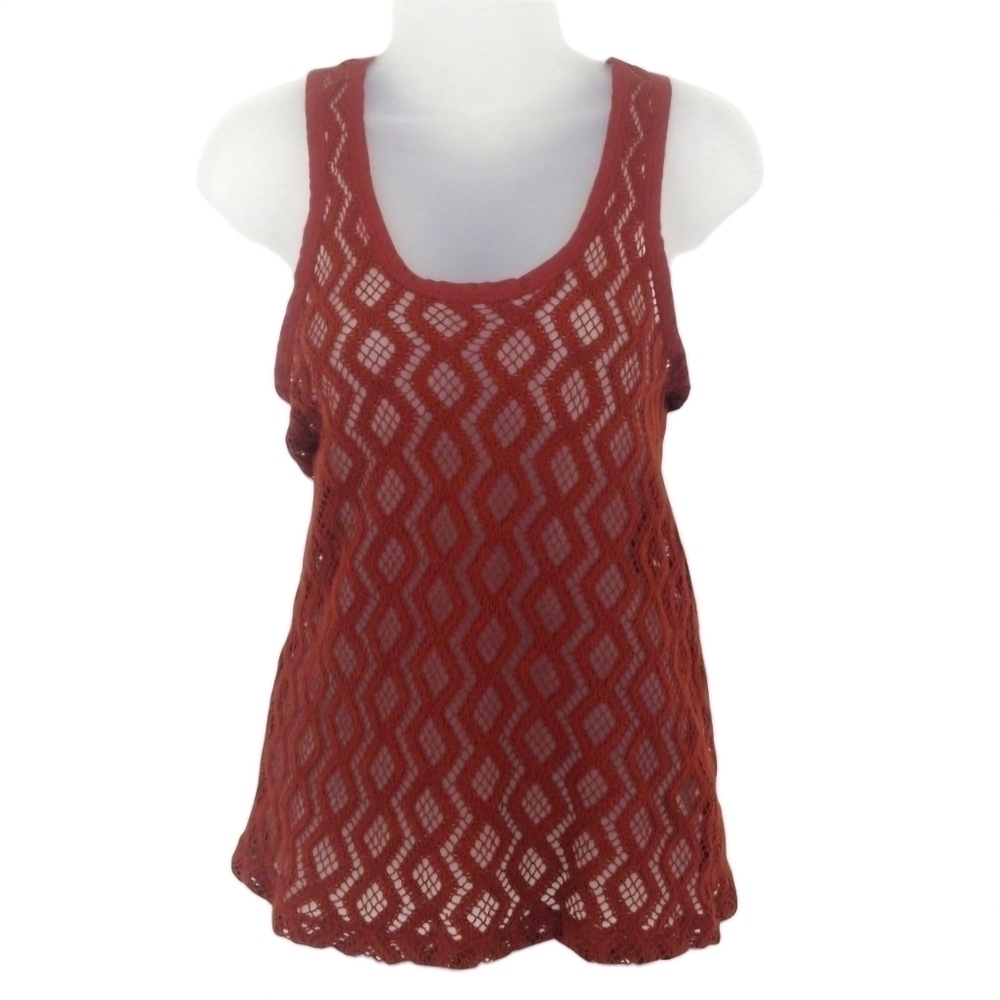 Banana Republic Red Open Knit Tank Top Size XS‎